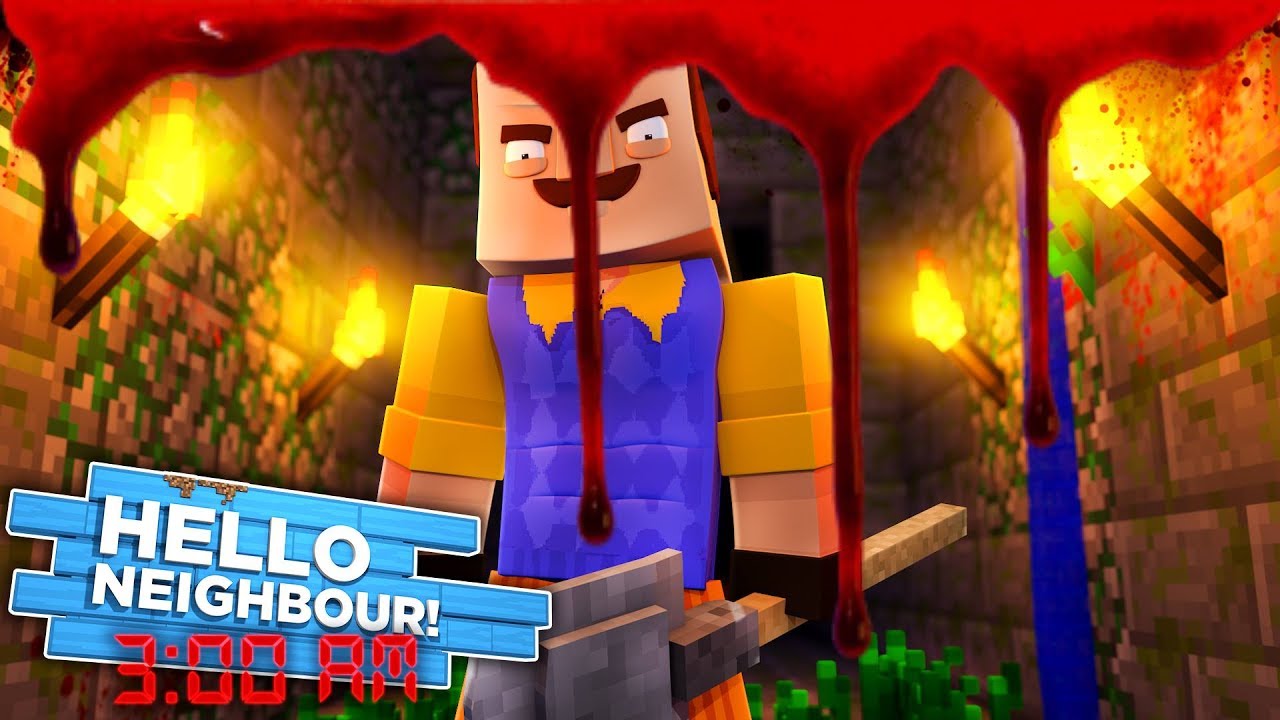 Minecraft Hello Neighbor - DON'T GO INTO THE NEIGHBOR'S HOUSE AFTER 3AM ...