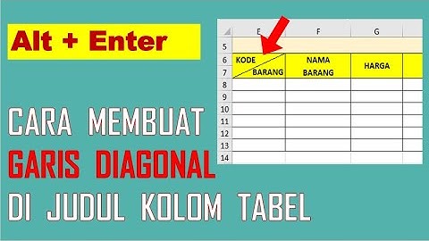 MEMBUAT GARIS DIAGONAL DENGAN TEKS BERTINGKAT DI DALAM SEL MS.EXCEL