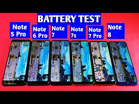 Redmi Note 8 vs Redmi Note 7 Pro vs Redmi Note 7s vs Redmi Note 7 Battery Drain Test  