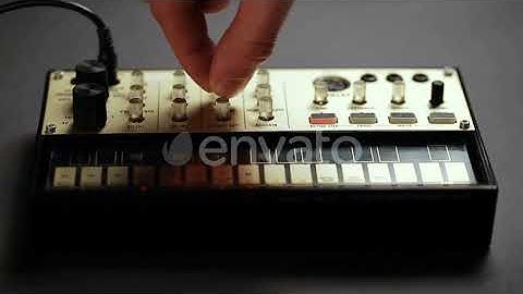 Switching-on of Analog Midi Controller Device For Sound Equalizing | Stock Footage - Videohive