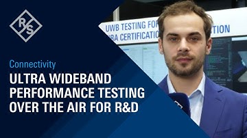 Ultra wideband performance testing over the air for R&D