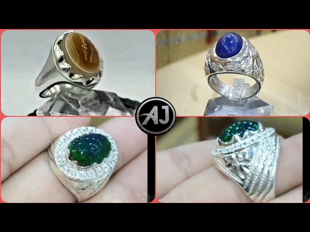 VIP Handmade Men silver stone rings designs|men rings with price|nag wali Chandi  ki angothiyan - YouTube