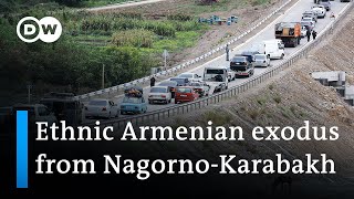 Nagorno-Karabakh: Tens of thousands flee to Armenia | DW News