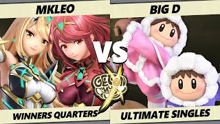 GOML X - MkLeo (Pyra Mythra) Vs. Big D (Ice Climbers) Smash Ultimate - SSBU