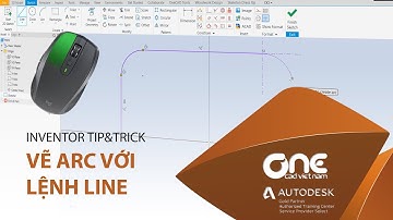 OneCADVN | Inventor Professional Tip& Trick | Vẽ Arc với lệnh Line