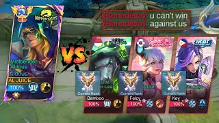 NON-STOP GANK ON EXP LANE!! ALDOUS VS 3 IMMORTAL ENEMY | WHO WILL WIN?