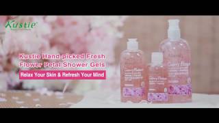 Kustie Hand Picked Fresh Flower Petals Shower & Bath Gel