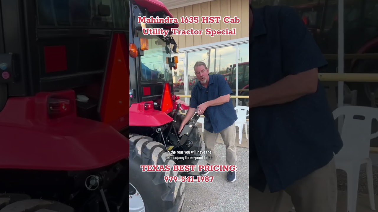 Потрясающее предложение: полноприводный трактор Mahindra 1600 Series 1635 HST с кабиной и погрузч...