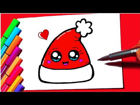 Como desenhar Enfeite de Natal fofo Kawaii ❤ Desenhos de Natal - Desenhos  para Desenhar 