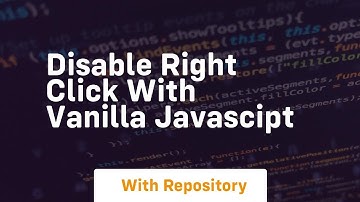 Disable right click with vanilla javascipt