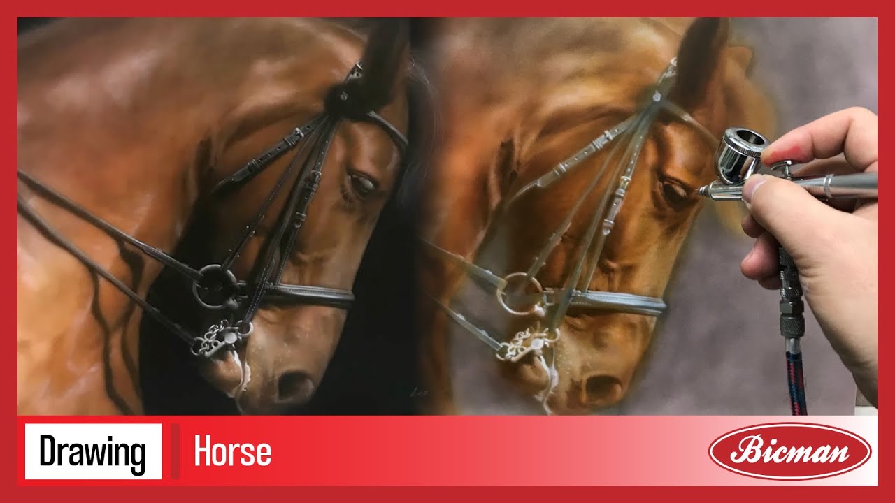 Horse Airbrush painting by Bicman YouTube