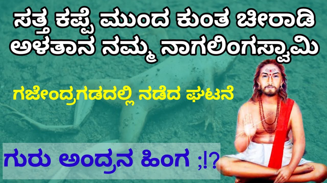 ಸತ್ತ ಕಪ್ಪೆ ಮುಂದ ಕುಂತ ಅಳುತ್ತಾನೆ/ನವಲಗುಂದದ ನಾಗಲಿಂಗಸ್ವಾಮಿ/ಯಾಕ್ ಹಿಂಗ್ ಇದರ ಹಿಂದಿನ ಮರ್ಮ ಏನು/ಗುರು ಬಲ್ಲವ