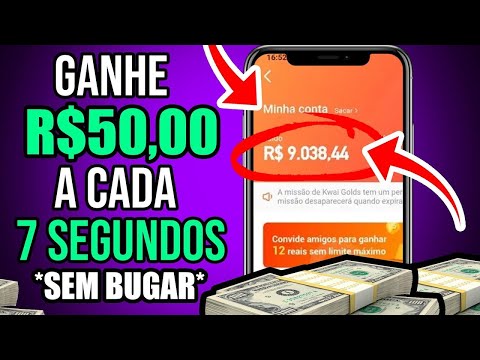 Ganhe $50,00 A Cada 7 Segundos no KWAI [SEM BUGAR E SEM CONVIDAR] Como Ganhar Dinheiro no Kwai