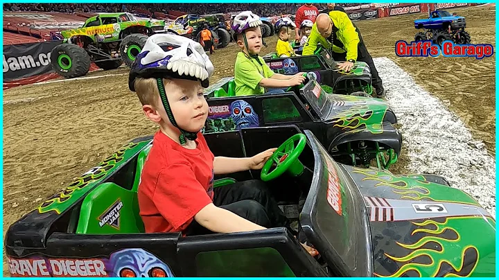 RACING A REAL MONSTER TRUCK! Monster Jam VIP Exper...