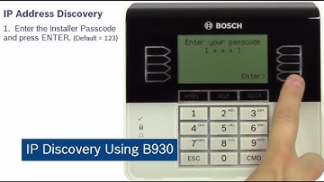 B Series Control Panels: IP Address Discovery Using the B930