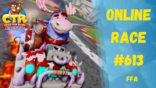 Online Race #613 | Hasty Gives the Intensity in Laggy Ranked FFA Lobby | CTR Nitro Fueled (PS4)