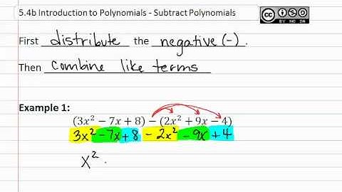 5.4b : Subtract Polynomials