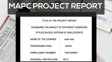 MAPC PROJECT REPORT || HOW TO DO || IGNOU