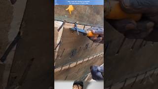 Wow, look! He's starting to assemble the metal pieces to build a ship