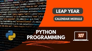 Python Program to Check Leap Year using Calendar Module