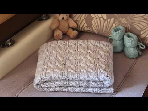 ПЛЕД "Natte" спицами. Подробный Видео МК