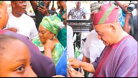 See Jide Kosoko & Yinka Quadri's Act Of Love As They Dance With Mama Awero And Shower Her With Money