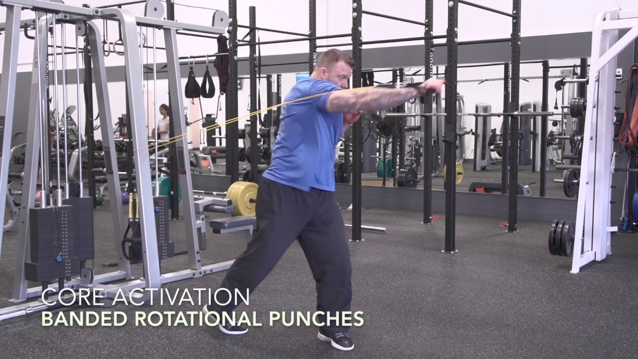 Core Activation: Banded Rotational Punches - YouTube