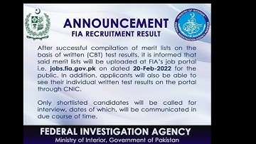 how to check fia written test result 2022 | fia test result announced 2022 | #fia #result