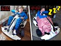 Kid Spends 24 HOURS on ELECTRIC GO-KART!! - Challenge