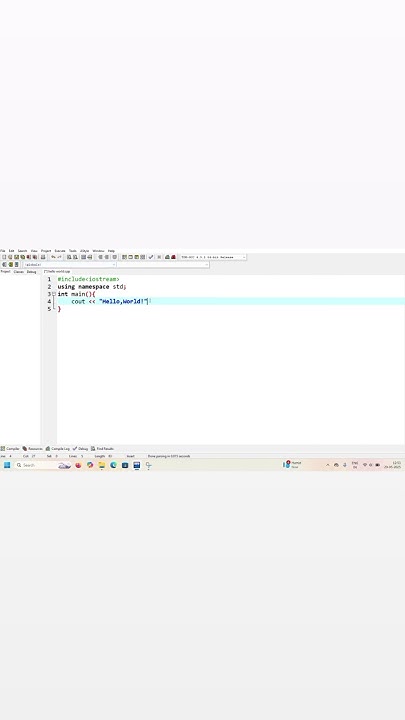 C++ Programming Basics: Hello World in Dev-C++ - YouTube