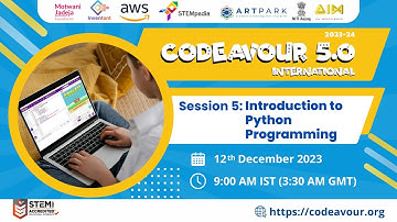 S5- Introduction to Python Programming | Codeavour AI, Coding and Robotics Student Training Bootcamp