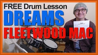 ★ Dreams (Fleetwood Mac) ★ FREE Video Drum Lesson | How To Play SONG (Mick Fleetwood)