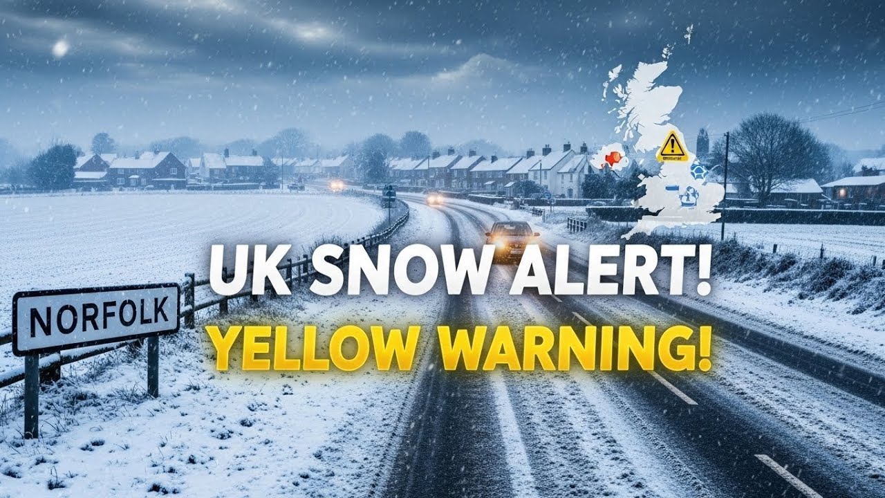 UK Snow Alert Norfolk's Yellow Warning!
