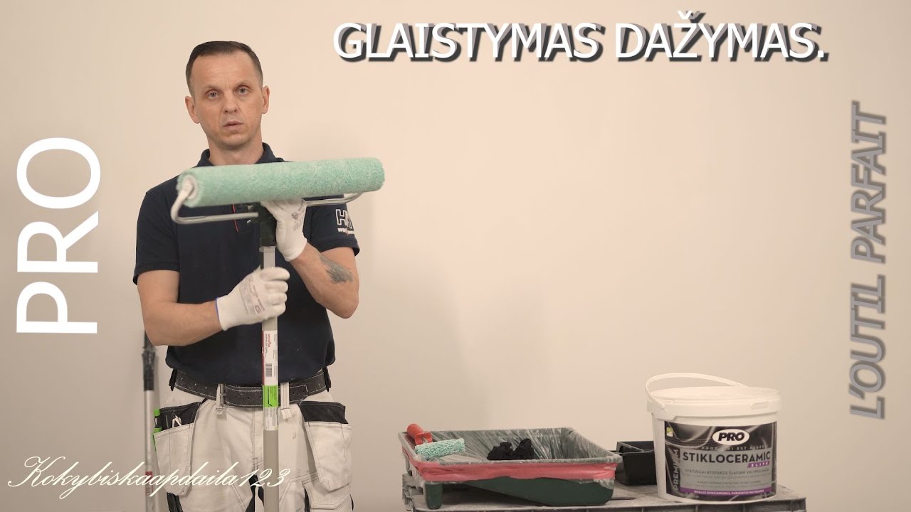 Sienų, lubų glaistymas dažymas.