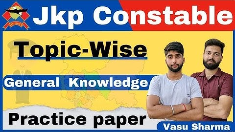 🔴 Jk Police Most Important Questions || Jkp gk MCQ Topic-wise #jkpgk