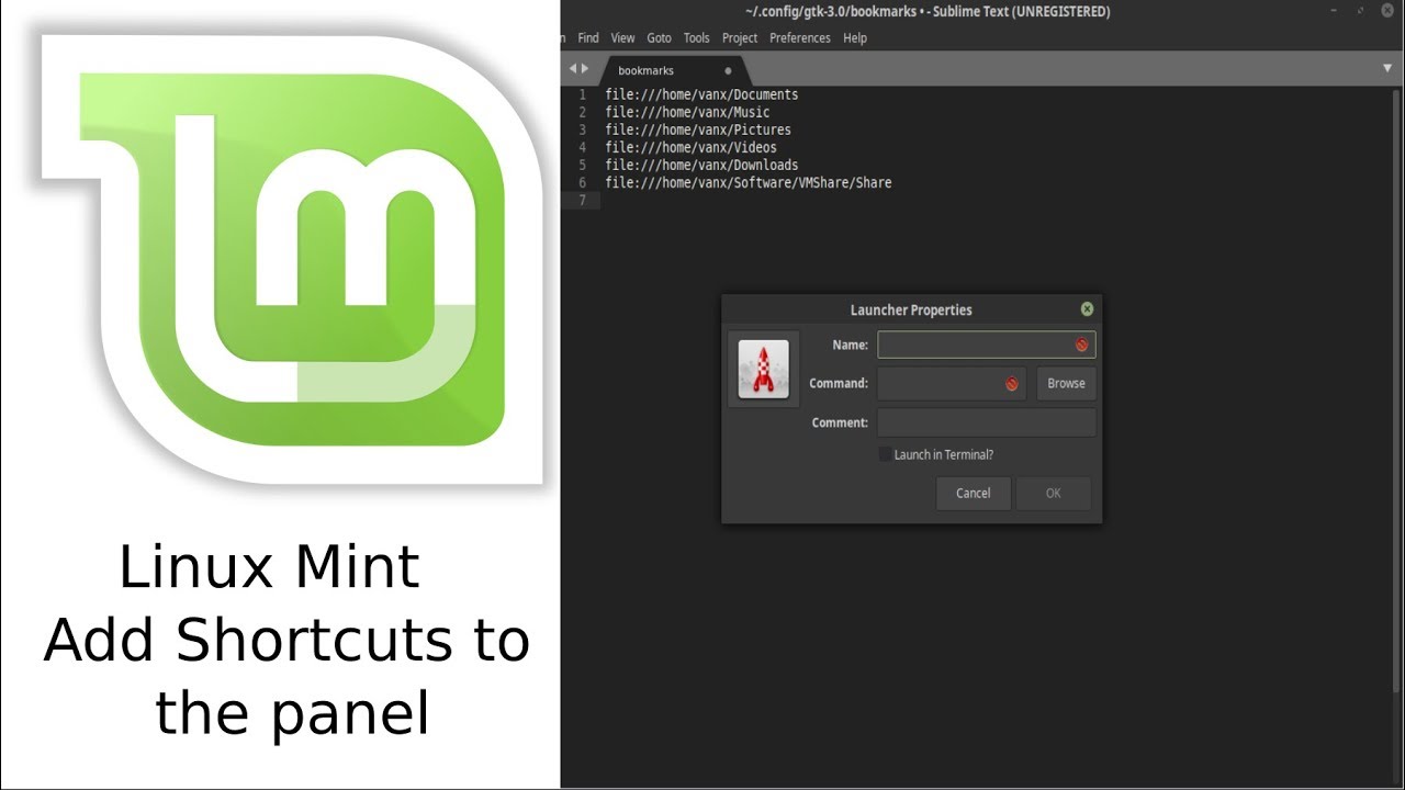 Add shortcut. Кастом линукс минт. Linux Mint 19. Linux Mint customization. Линукс минт прозрачная панель.