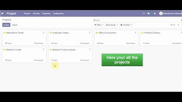 Create Project and Task in Odoo 13