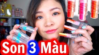 Thử Son Tint  3 Màu | Try Triple Colors Lip Tint ♡ BeeSweetiee