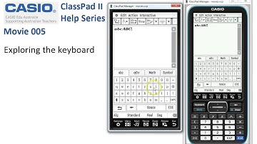 ClassPad Help 005 - Exploring the keyboard