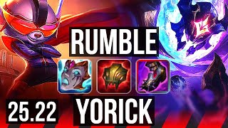 RUMBLE vs YORICK (TOP) | 69% winrate, 11/3/14 | NA Challenger | 25.22