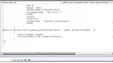 Membuat program kasir dengan visual studio