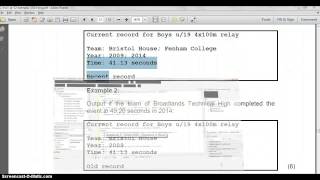 OOP in Delphi - Athletics (Part 4) Grade 12 Exempler 2014 P1
