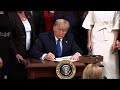 Trump signs order to combat human trafficking