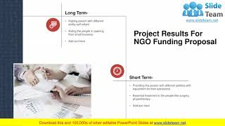 NGO Funding Proposal PowerPoint Presentation Slides