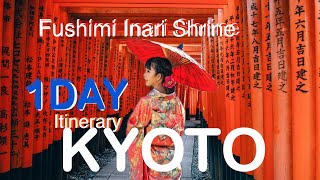 1 Day Walk in Kyoto Fushimi Inari Shrine (京都散歩) - Relax Vlog of Japan Autumn Scenery