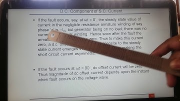 DC component of short circuit current of armature.