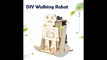 DIY Walking Robot Wooden Puzzle Toy Educational Kits For Children Physics Learning Science
