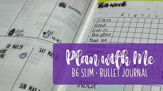 Super Chatty Plan with me | Bullet Journal in a B6 Slim Stalogy | Weekly set up