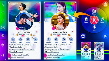 New whatsapp status video making with lyrics in kinemaster in telugu