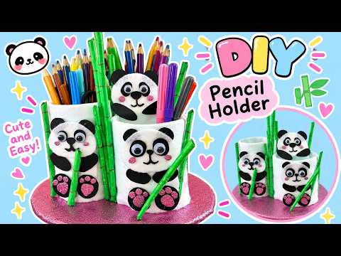 DIY Panda Pencil Holder | Cute & Easy Desk Organizer